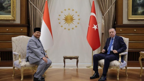 Prabowo Temui Erdogan, Bahas Kerja Sama Pertahanan RI-Turki